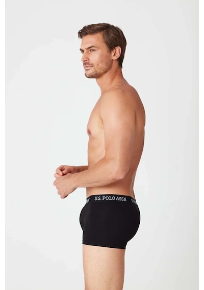 U.S. Polo Assn. Erkek Siyah - Siyah Baskılı 2 Li Boxer 82006 Siyah - Siyah Baskılı