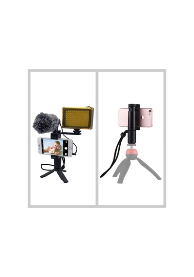 Puluz Video Grip Telefon Elde Tutucu + Bileklik Tripod Adaptörü