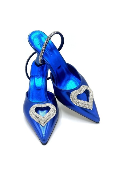 Nostra Shoes Saks Mavi Love Kadın Topuklu Ayakkabı-terlik Saks Mavi