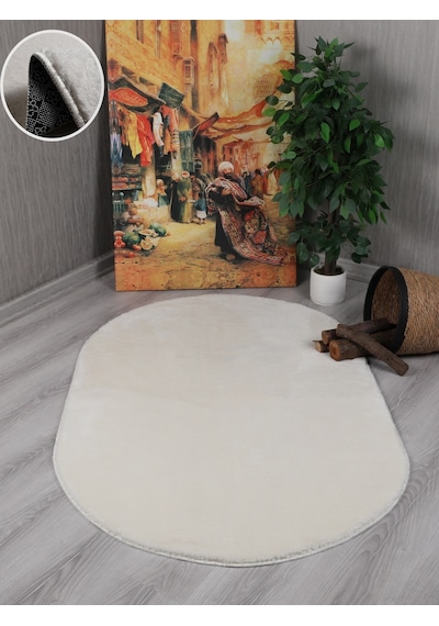 My Evilla Modern Dekoratif Kaymaz Taban Simirna Oval Halı Yolluk 001