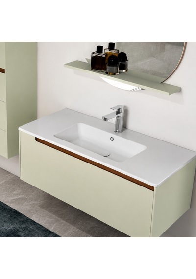 Isvea Sistema T-flat Slim İnce Formlu Lavabo 121 X 46,5 Cm Beyaz 10sl50121