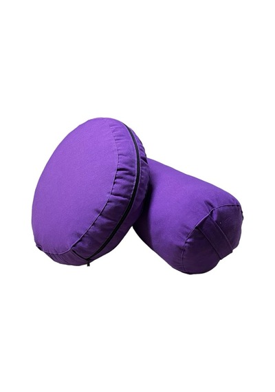 Remege Meditasyon Minderi & Bolster Minderi İkili Set Mor Mr3