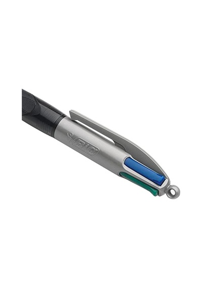 Bıc 4 Colours Grip Pro Tükenmez Kalem 12'li Kutu, Kauçuk Tutacak, 1.0mm Uç, Tek Kalemde Mavi, Kırmızı, Yeşil Ve Siyah Renkler ---