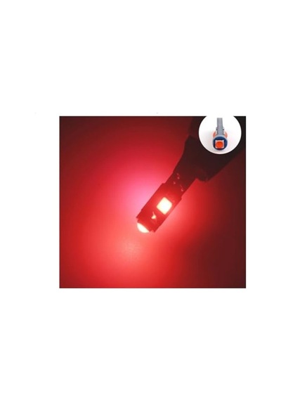 10 Adet T5 Led Mini Dipsiz Kilometre Gösterge, Kırmızı Aydınlatma