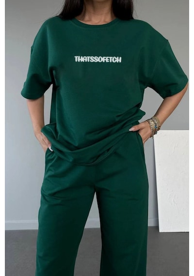 Thatssofetch T-shirt Eşofman Altı Jogger - Yeşil Baskı Alt Üst Eşofman Takımı Oversize Bisiklet Yak Yeşil Thatssofetch T-shirt Eşofman Altı Jogger - Yeşil Baskı Alt Üst Eşofman Takımı Oversize Bisiklet Yak Yeşil