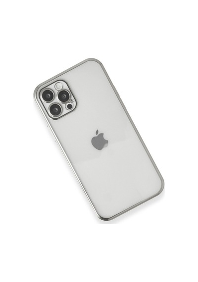 Apple iPhone Uyumlu 12 Pro Kılıf Razer Lensli Silikon - Gümüş Bz8683140230159