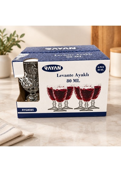 Kahve Yanı Levante Bardak Renkli