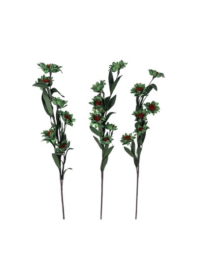 Yapay Çiçek Lateks Papatya Dalı 6 Çiçekli 60 Cm Gerçek Dokulu Dekoratif Çiçek Lila