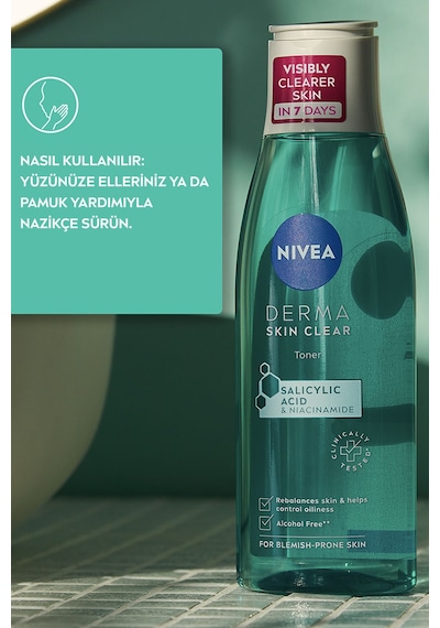 Nivea Derma Skin Clear Tonik 200 Ml 3 Adet