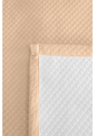 Krem Minimal Genç Odası Tek Kişilik Pike Takımı - Kapitone Bej 160x220 Cm Mevsimlik Yatak Örtüsü Rüzgarlı Sepet Perdesi