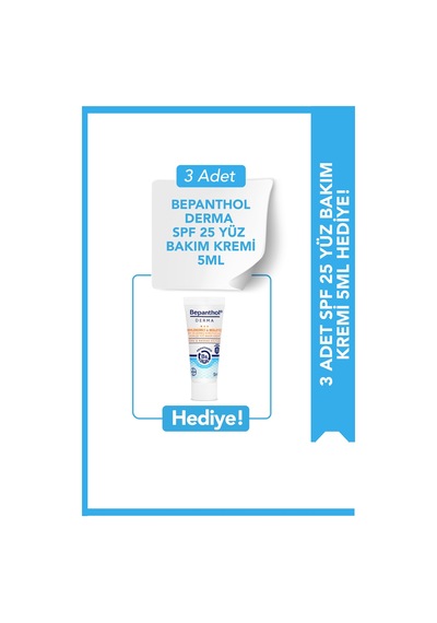 Bepanthol Derma Günlük Yüz Bakım Kremi + 3 Adet Derma SPF 25 Yüz Bakım Kremi 5 ML
