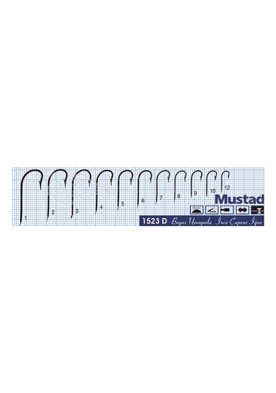 Mustad 1523d 100'lü Olta İğnesi İğne No : 2
