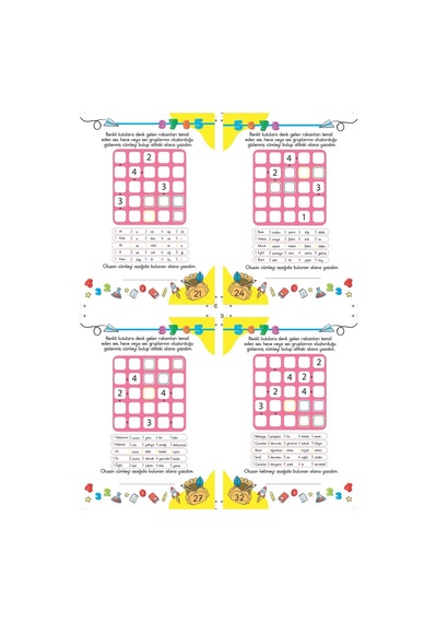 Çocuklar İçin Zeka & Dikkat Güçlendiren FUTOSHİKİ Orta Düzey Yeni Nesil JAPON SUDOKU 7-99 Yaş