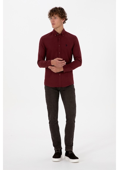 U.s. Polo Assn. Erkek Bordo Gömlek Basic 50316721-vr014 Bordo