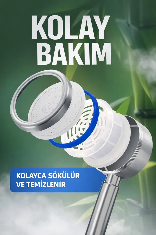 Duş Başlığı Seti Paslanmaz Çelik Yüksek Basınçlı Hortum Mafsal Krom