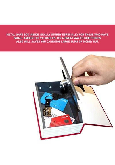 Kitap Şeklinde Bordo Büyük Boy Gizli Güvenlik Kitap Görünümlü Haz