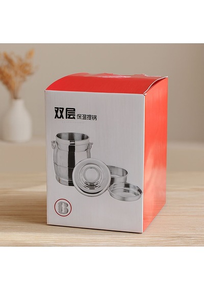 Paslanmaz Çelik 3'lü Sefer Tası 1.6l 200+500+900 Ml Metal Kulplu Renkli