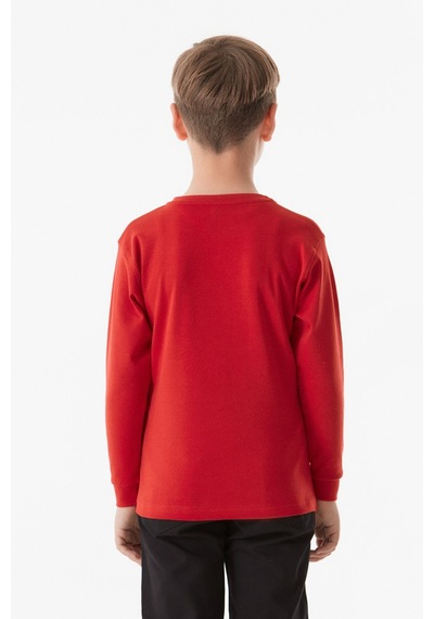 Fullamoda Türk Bayrağı Baskılı Çocuk Sweatshirt - Kırmızı 24MCCK1749207175 Kırmızı