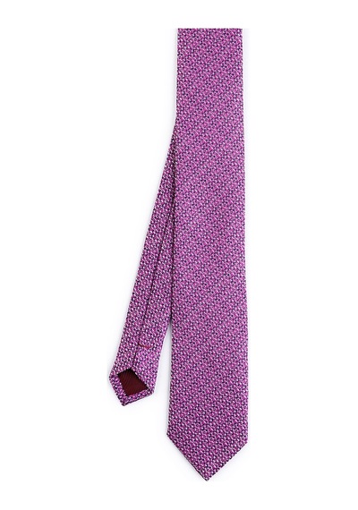 Hatemoğlu Mor Desenli Micro Casual Kravat 26181022A001 Mor
