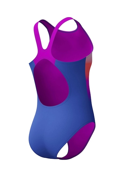 Speedo Digital Baskı Kız Çocuk Yüzücü Mayosu Pembe-mavi Mor