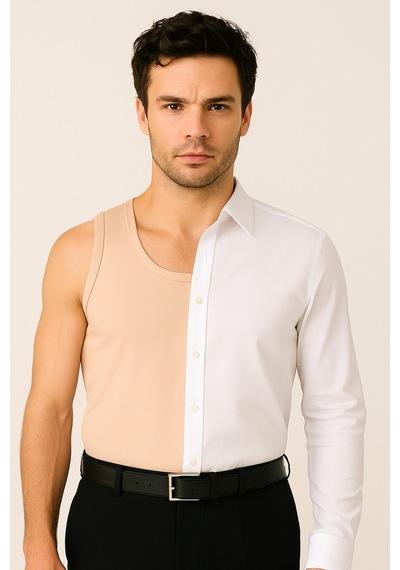 Lirona 16852 Tekli Paket Erkek Premium Kumaş Görünmez Atlet Pamuklu Moda Ten