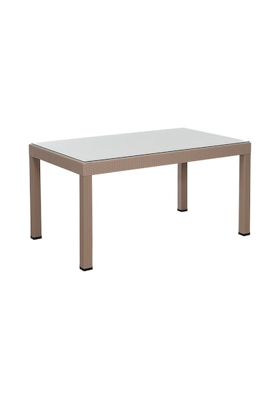 Rattan 90x150 Camlı Cappucino Masa - Bahçe&balkon&teras Cappuccino Rattan 90x150 Camlı Cappucino Masa - Bahçe&balkon&teras Cappuccino