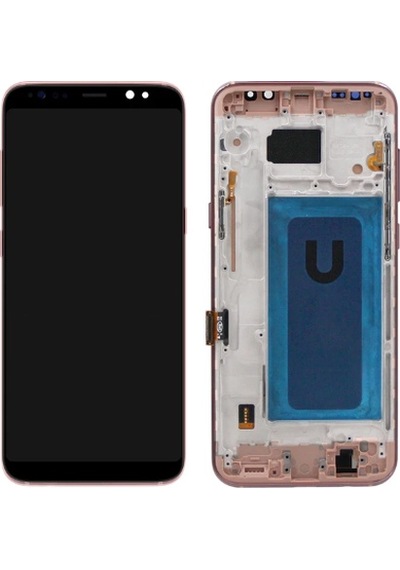 Te Samsung Uyumlu S8 Plus G955f Çıtalı Oled Lcd Ekran Rose