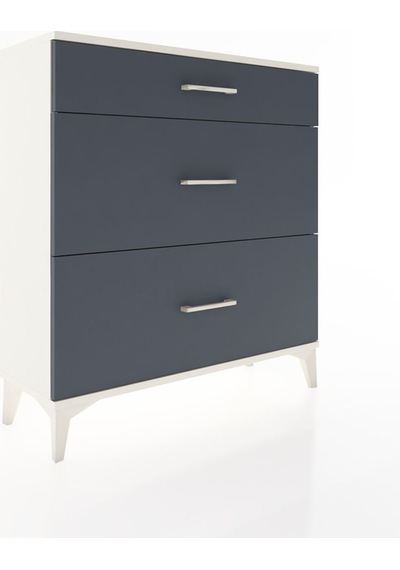 Arges Şifonyer 3 Çekmeceli 88x30x96 Aytaşı-antrasit Aytaşı