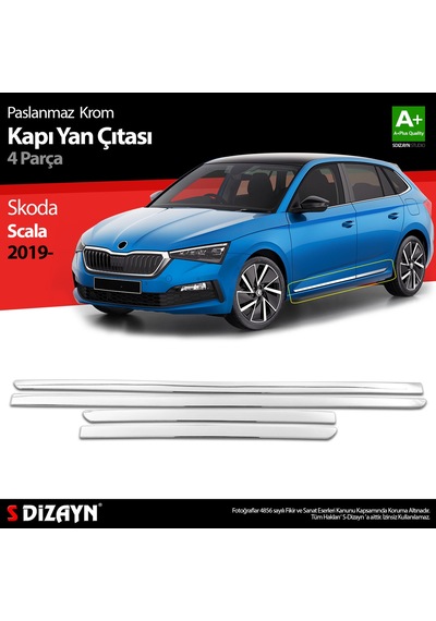 S-dizayn Skoda Scala Krom Kapı Yan Çıtası 4 Prç 2019 Üzeri N11.264