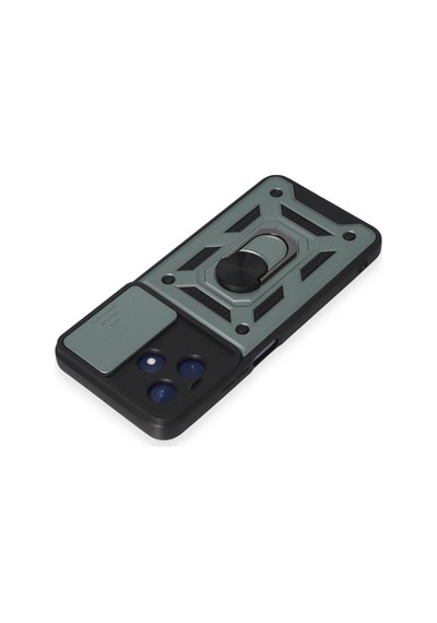 Newface Realme C53 Kılıf Pars Lens Yüzüklü Silikon Glblseme - 56 - Yeşil