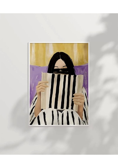 Çerçevesiz Poster Çizgili Düşünceler Serisi