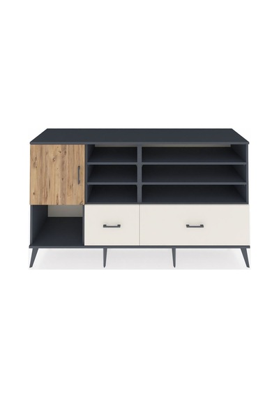 Hyperion Konsol 8 Raflı 2 Çekmeceli Tek Kapaklı 176x44x99 Antras Antrasit-çam/aytaşı Hyperion Konsol 8 Raflı 2 Çekmeceli Tek Kapaklı 176x44x99 Antras Antrasit-çam/aytaşı