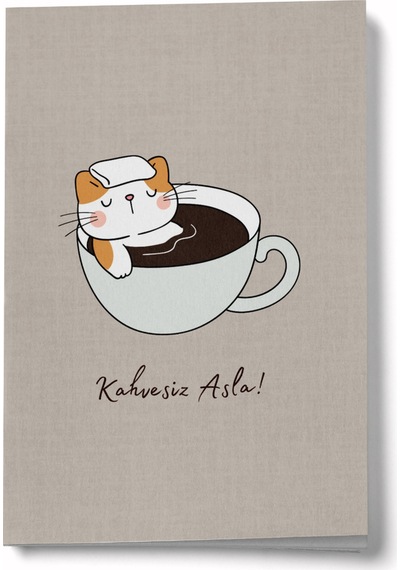 Kahvesiz Asla Mini Defter Çok Renkli