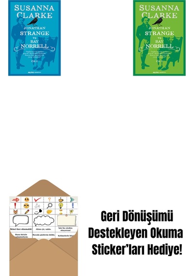 Jonathan Strange Ve Bay Norrell - 2 + Jonathan Strange Ve Bay Norrell - 3 + Okuma Sticker'ları