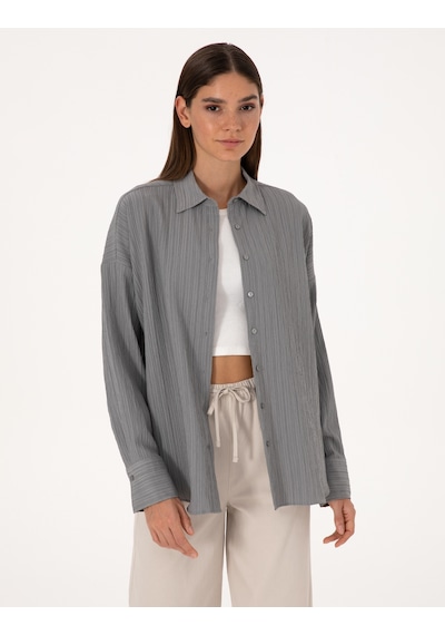 Pierre Cardin Kadın Gri Gömlek Desenli 50318232-vr024 Gri