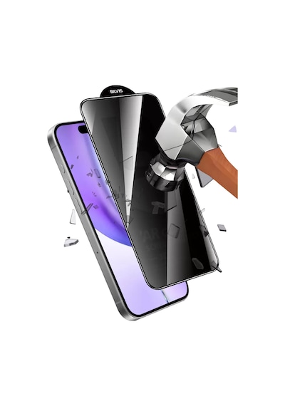 Newface Apple İphone 15 Bilvis 5d Privacy Diamond Hayalet Cam Ekran Koruyucu