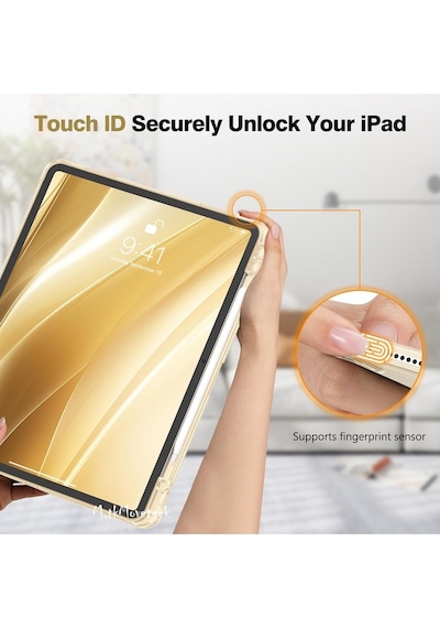 Apple Uyumlu iPad Air 11 2024 Kılıf Akıllı Smart Uyku Modlu Pen Kalem Bölmeli Katlanabilir Renkli Standlı