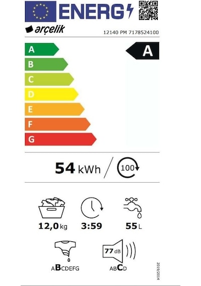 Arçelik 12140 PM 1400 Devir 12 KG Çamaşır Makinesi