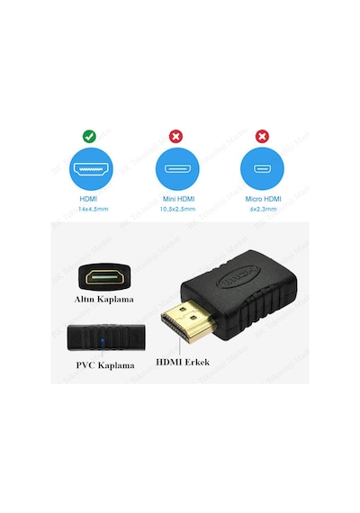 BK Teknoloji HDMI Erkek to HDMI Dişi Dönüştürücü