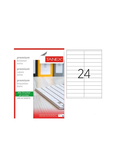 Tanex Tw-2224 105X23MM Laser Etiket 100'lü