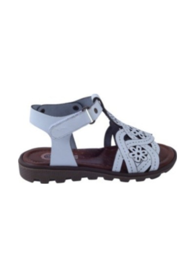 Raduno 0329 Çiçekli Kız Çocuk Beyaz Sandalet 26-30 Beyaz