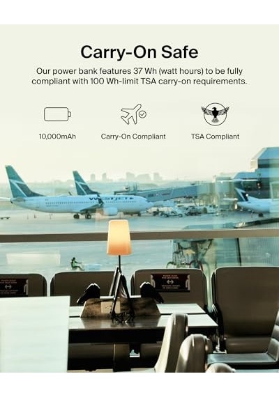10000 Mah Powerbank, 15w Usb-c & 12w 2xusb-a Girişli, Kompakt Dizayn, Kablo Dahil, Mavi