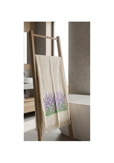 %100 Pamuk 4 Katlı Müslin Kumaş Plaj Havlusu / Peştemal / Banyo / Hamam Havlusu 90 X 190 Cm Beyaz - 892987460 Beyaz