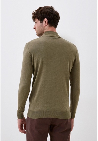 Erkek Yarım Balıkçı Boğazlı Triko Olive Slim Fit Pamuklu Sık Örme Kazak Ncs Jeans 3005-olive Yeşil