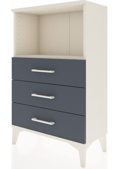 Arges Komodin Tek Raflı 3 Çekmeceli 60x30x96 Aytaşı-antrasit Aytaşı
