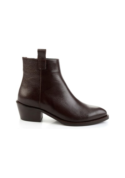 Bambi Kahve Hakiki Deri Kadın Bot & Bootie K02531254340 Kahve