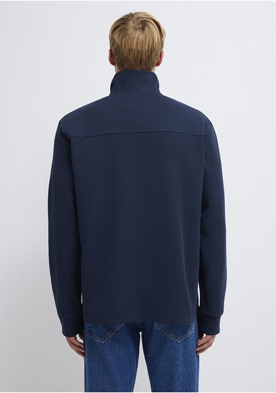Mavi - Yarı Fermuarlı Lacivert Sweatshirt 0s10537-86623 Lacivert