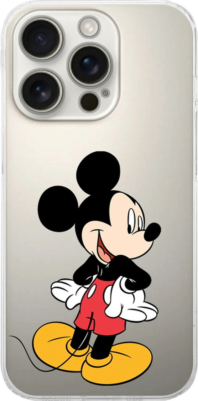 Apple Uyumlu iPhone 16 Pro İle Mickey Mouse 4 Baskılı Kamera Korumalı Şeffaf Kılıf