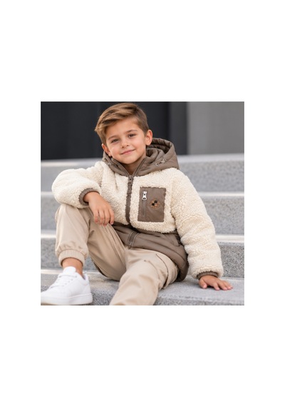 Maxx Kleın Erkek Çocuk Toprak Rengi Kapüşonlu Peluş Görünümlü Mont Fermuarlı Cepli, İki Renkli Günlük Çocuk Dış Giyim Kahverengi Maxx Kleın Erkek Çocuk Toprak Rengi Kapüşonlu Peluş Görünümlü Mont Fermuarlı Cepli, İki Renkli Günlük Çocuk Dış Giyim Kahverengi