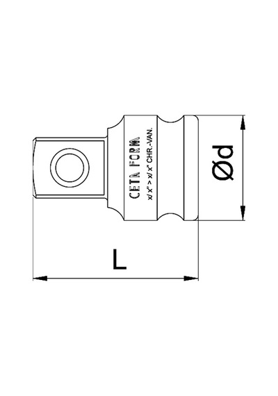 Ceta Form C31-91 3/4’’ Lokma Adaptörü - D 3/4” E 1/2”